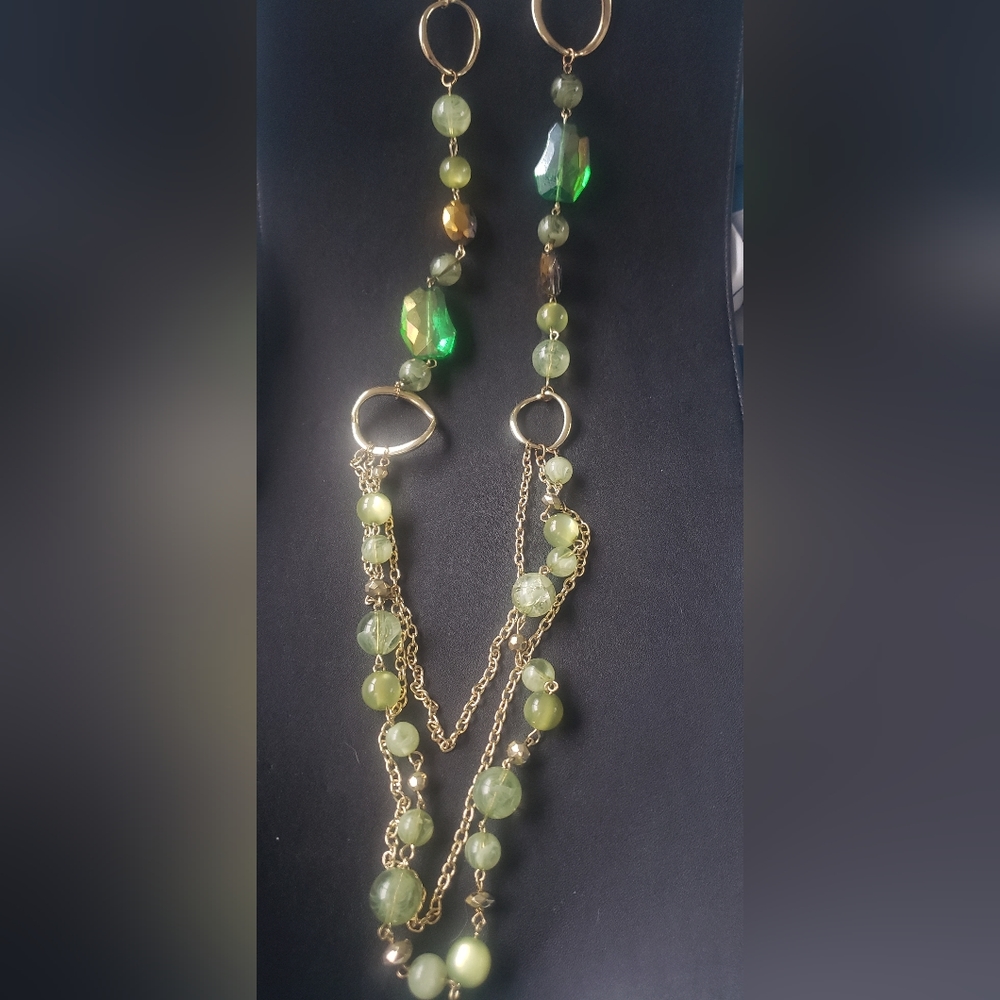 Long Multi-stoned necklace